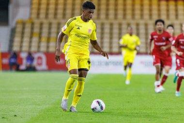 John Mercado, Liga Portekiz maçı sırasında Estadio Cidade de Barcelos 'ta Gil Vicente FC ve AVS takımları arasında görüldü (Maciej Rogowski)