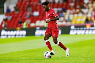 Felix Correia, Liga Portekiz maçı sırasında Estadio Cidade de Barcelos 'ta Gil Vicente FC ve AVS takımları arasında görüldü (Maciej Rogowski)
