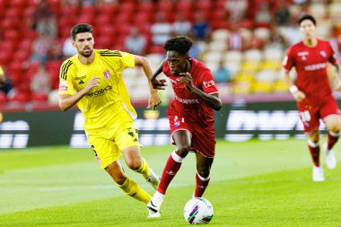 Felix Correia, Liga Portekiz maçı sırasında Estadio Cidade de Barcelos 'ta Gil Vicente FC ve AVS takımları arasında görüldü (Maciej Rogowski)