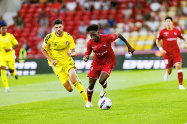 Felix Correia, Liga Portekiz maçı sırasında Estadio Cidade de Barcelos 'ta Gil Vicente FC ve AVS takımları arasında görüldü (Maciej Rogowski)