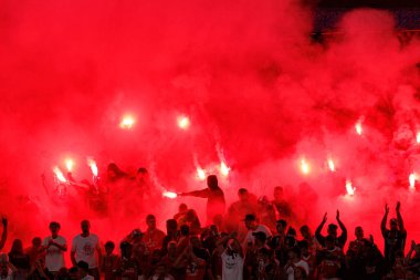 SL Benfica taraftarları Liga Portekiz maçı sırasında Estadio Da Luz 'da SL Benfica ve Casa Pia AC takımları arasında görüldü (Maciej Rogowski)