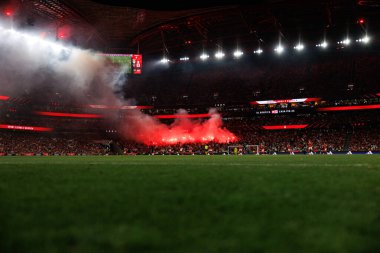 SL Benfica taraftarları Liga Portekiz maçı sırasında Estadio Da Luz 'da SL Benfica ve Casa Pia AC takımları arasında görüldü (Maciej Rogowski)