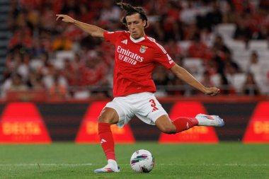 Alvaro Carreras, Liga Portekiz maçında SL Benfica ve Casa Pia AC takımları arasında Estadio Da Luz 'da görüldü (Maciej Rogowski)