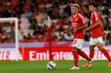 Gianluca Prestianni, Liga Portekiz maçı sırasında Estadio Da Luz 'da SL Benfica ve Casa Pia AC takımları arasında görüldü (Maciej Rogowski)