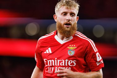 Jan-Niklas Beste, Liga Portekiz maçı sırasında Estadio Da Luz 'da SL Benfica ve Casa Pia AC takımları arasında görüldü (Maciej Rogowski)