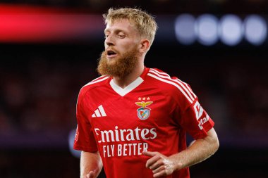 Jan-Niklas Beste, Liga Portekiz maçı sırasında Estadio Da Luz 'da SL Benfica ve Casa Pia AC takımları arasında görüldü (Maciej Rogowski)