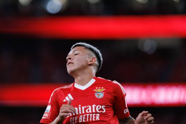 Gianluca Prestianni, Liga Portekiz maçı sırasında Estadio Da Luz 'da SL Benfica ve Casa Pia AC takımları arasında görüldü (Maciej Rogowski)