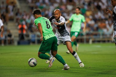 Pedro Goncalves, Neto Liga Portekiz maçı sırasında Estadio Algarve 'deki SC Farense ve Sportif CP takımları arasında görüldü (Maciej Rogowski)
