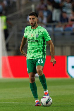 Goncalo Inacio, Liga Portekiz maçı sırasında Estadio Algarve 'deki SC Farense ve Sporting CP takımları arasında görüldü (Maciej Rogowski)