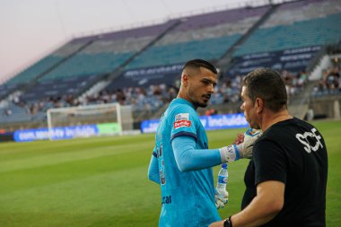 Ricardo Velho, Liga Portekiz maçı sırasında Estadio Algarve 'deki SC Farense ve Sportif CP takımları arasında görüldü (Maciej Rogowski)
