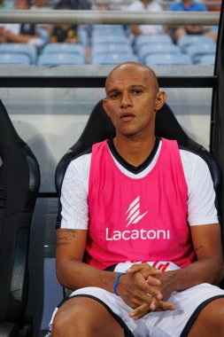 Raul Silva, Liga Portekiz maçı sırasında Estadio Algarve 'deki SC Farense ve Sportif CP takımları arasında görüldü (Maciej Rogowski)