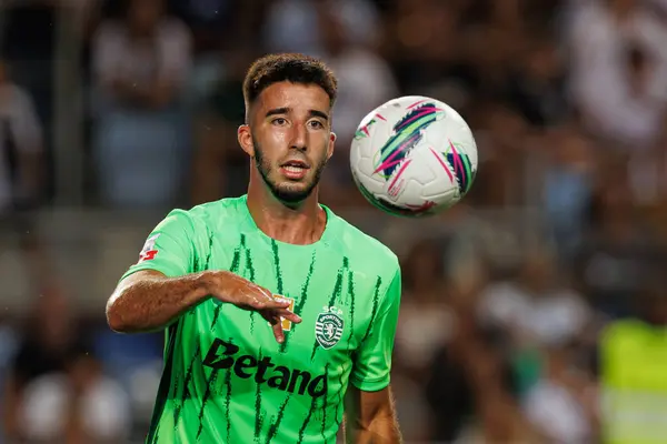 stock image Goncalo Inacio seen in action  during Liga Portugal game between teams of SC Farense and  Sporting CP at Estadio Algarve  (Maciej Rogowski)