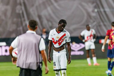 Abdul Mumin, Estadio de Vallecas 'ta Rayo Vallecano ve FC Barcelona takımları arasında oynanan LaLiga EA SPORTS maçı sırasında görüldü (Maciej Rogowski)