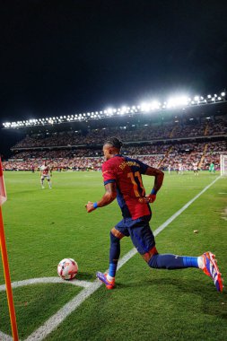 Raphinha, Estadio de Vallecas 'ta Rayo Vallecano ve FC Barcelona takımları arasında oynanan LaLiga EA SPORTS maçı sırasında görüldü (Maciej Rogowski)