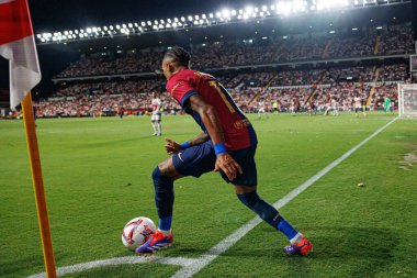 Raphinha, Estadio de Vallecas 'ta Rayo Vallecano ve FC Barcelona takımları arasında oynanan LaLiga EA SPORTS maçı sırasında görüldü (Maciej Rogowski)