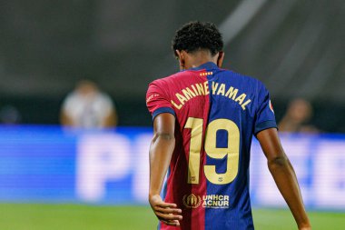 Lamine Yamal, Estadio de Vallecas 'ta Rayo Vallecano ve FC Barcelona takımları arasında oynanan LaLiga EA SPORTS maçı sırasında görüldü (Maciej Rogowski)