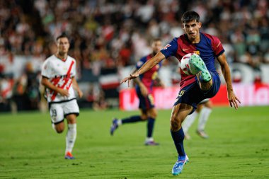 Gerard Martin, Estadio de Vallecas 'ta Rayo Vallecano ve FC Barcelona takımları arasında oynanan LaLiga EA SPORTS maçı sırasında görüldü (Maciej Rogowski)