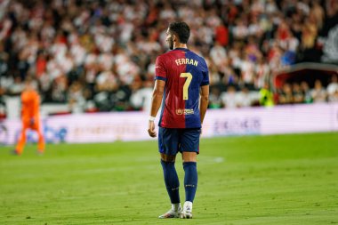 Ferran Torres, LaLiga EA SPORTS maçı sırasında Estadio de Vallecas 'ta Rayo Vallecano ve FC Barcelona takımları arasında görüldü (Maciej Rogowski)