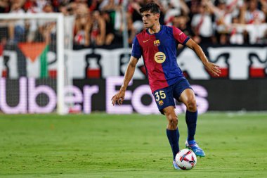 Gerard Martin, Estadio de Vallecas 'ta Rayo Vallecano ve FC Barcelona takımları arasında oynanan LaLiga EA SPORTS maçı sırasında görüldü (Maciej Rogowski)