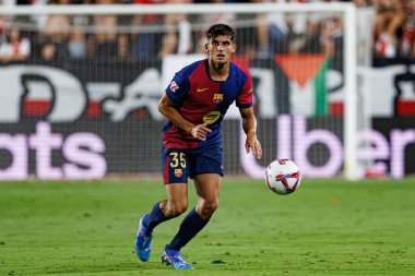 Gerard Martin, Estadio de Vallecas 'ta Rayo Vallecano ve FC Barcelona takımları arasında oynanan LaLiga EA SPORTS maçı sırasında görüldü (Maciej Rogowski)
