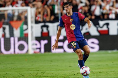 Gerard Martin, Estadio de Vallecas 'ta Rayo Vallecano ve FC Barcelona takımları arasında oynanan LaLiga EA SPORTS maçı sırasında görüldü (Maciej Rogowski)