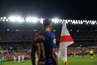 Raphinha, Estadio de Vallecas 'ta Rayo Vallecano ve FC Barcelona takımları arasında oynanan LaLiga EA SPORTS maçı sırasında görüldü (Maciej Rogowski)