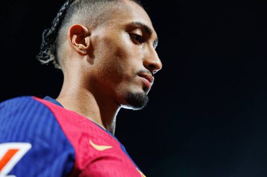 Raphinha, Estadio de Vallecas 'ta Rayo Vallecano ve FC Barcelona takımları arasında oynanan LaLiga EA SPORTS maçı sırasında görüldü (Maciej Rogowski)