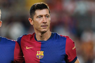Robert Lewandowski, Estadio de Vallecas (Maciej Rogowski) takımları arasında LaLiga EA SPORTS maçında Rayo Vallecano ve FC Barcelona arasında görüldü.)