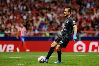 Jan Oblak LaLiga EA SPORTS maçı sırasında Estadio Civitas Metropolitano 'da Atletico de Madrid ve RCD Espanyol takımları arasında görüldü.