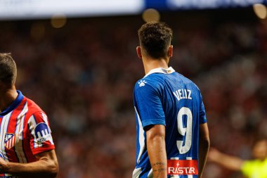 Alejo Veliz, Atletico de Madrid ve Estadio Civitas Metropolitano 'daki RCD Espanyol takımları arasında LaLiga EA SPORTS maçı sırasında görüldü.