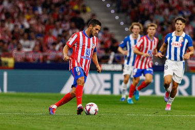 LaLiga EA SPORTS maçı sırasında Estadio Civitas Metropolitano 'da Atletico de Madrid ve RCD Espanyol takımları arasında Cesar Azpilicueta görüldü.