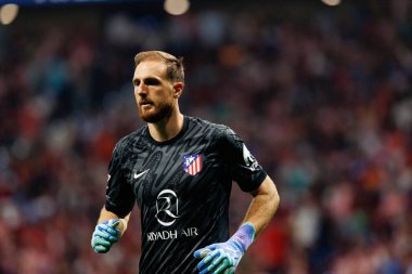 Jan Oblak LaLiga EA SPORTS maçı sırasında Estadio Civitas Metropolitano 'da Atletico de Madrid ve RCD Espanyol takımları arasında görüldü.