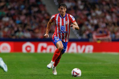 Robin Le Normand, Atletico de Madrid ve Estadio Civitas Metropolitano 'daki RCD Espanyol takımları arasında oynanan LaLiga EA SPORTS maçı sırasında görüldü.