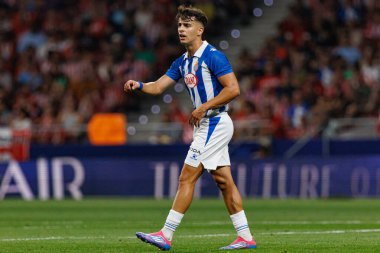 Alvaro Aguedo, Estadio Civitas Metropolitano 'da Atletico de Madrid ve RCD Espanyol takımları arasında LaLiga EA SPORTS maçı sırasında görüldü.