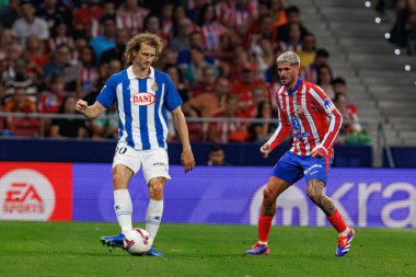 Alex King, Estadio Civitas Metropolitano 'daki Atletico de Madrid ve RCD Espanyol takımları arasında oynanan LaLiga EA SPORTS maçı sırasında görüldü.