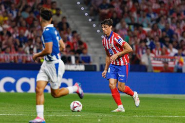 Robin Le Normand, Atletico de Madrid ve Estadio Civitas Metropolitano 'daki RCD Espanyol takımları arasında oynanan LaLiga EA SPORTS maçı sırasında görüldü.