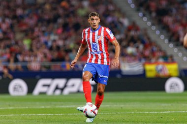 Atletico de Madrid ve Estadio Civitas Metropolitano 'daki RCD Espanyol takımları arasında LaLiga EA SPORTS maçı sırasında görülen Nahuel Molina
