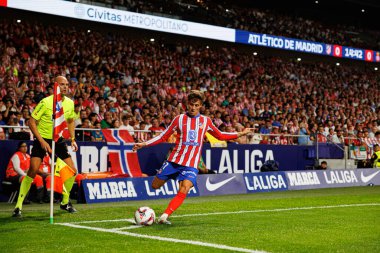 Rodrigo Riquelme LaLiga EA SPORTS maçı sırasında Estadio Civitas Metropolitano 'da Atletico de Madrid ve RCD Espanyol takımları arasında görüldü.