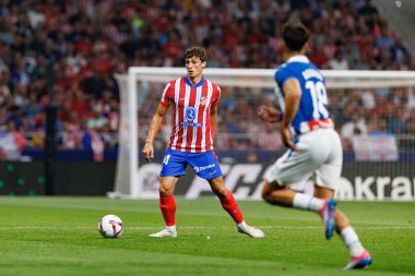 Robin Le Normand, Atletico de Madrid ve Estadio Civitas Metropolitano 'daki RCD Espanyol takımları arasında oynanan LaLiga EA SPORTS maçı sırasında görüldü.