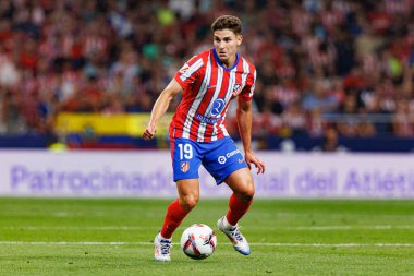 Julian Alvarez LaLiga EA SPORTS maçı sırasında Estadio Civitas Metropolitano 'da Atletico de Madrid ve RCD Espanyol takımları arasında görüldü.