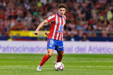 Julian Alvarez LaLiga EA SPORTS maçı sırasında Estadio Civitas Metropolitano 'da Atletico de Madrid ve RCD Espanyol takımları arasında görüldü.