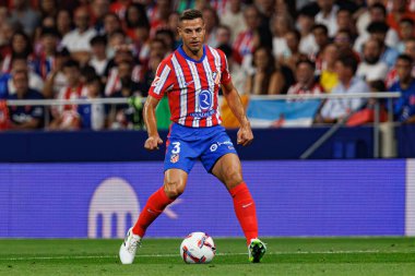 LaLiga EA SPORTS maçı sırasında Estadio Civitas Metropolitano 'da Atletico de Madrid ve RCD Espanyol takımları arasında Cesar Azpilicueta görüldü.