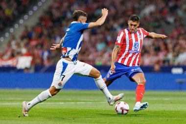 Atletico de Madrid ve Estadio Civitas Metropolitano 'daki RCD Espanyol takımları arasında LaLiga EA SPORTS maçı sırasında görülen Nahuel Molina