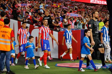 LaLiga EA SPORTS maçı sırasında Estadio Civitas Metropolitano 'da Atletico de Madrid ve RCD Espanyol takımları arasında Cesar Azpilicueta görüldü.