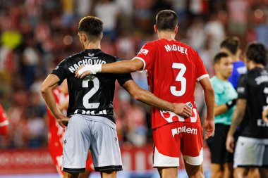 Estadi Montilivi 'deki Girona FC ve CA Osasuna takımları arasında oynanan LaLiga EA SPORTS maçında Nacho Vidal ve Miguel Gutierrez görüldü (Maciej Rogowski)