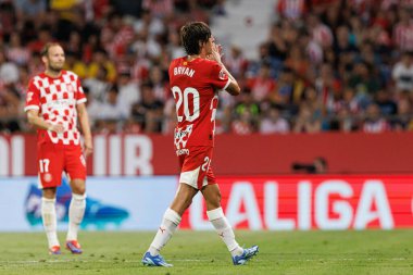 Bryan Gil, LaLiga EA SPORTS maçı sırasında Girona FC ve CA Osasuna takımları arasında Estadi Montilivi 'de görüldü (Maciej Rogowski)