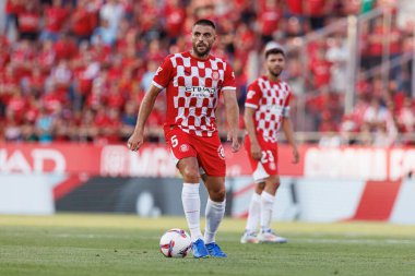 David Lopez, LaLiga EA SPORTS maçı sırasında Girona FC ve CA Osasuna takımları arasında Estadi Montilivi 'de görüldü (Maciej Rogowski)