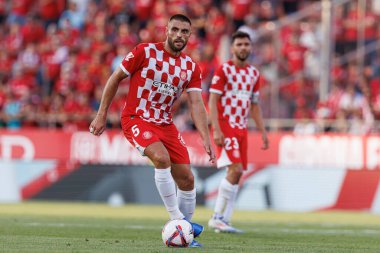 David Lopez, LaLiga EA SPORTS maçı sırasında Girona FC ve CA Osasuna takımları arasında Estadi Montilivi 'de görüldü (Maciej Rogowski)