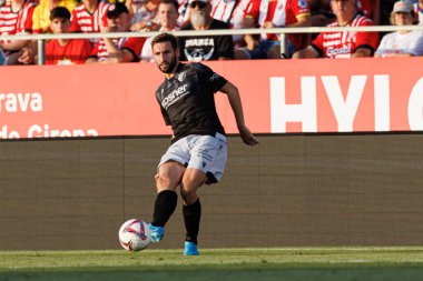 Jon Moncayola, LaLiga EA SPORTS maçı sırasında Girona FC ve CA Osasuna takımları arasında Estadi Montilivi 'de görüldü (Maciej Rogowski)