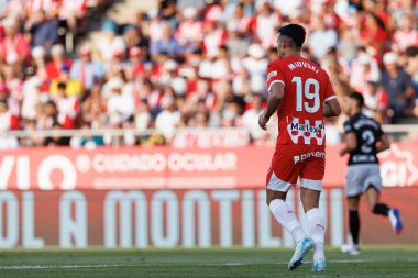 Estadi Montilivi 'deki Girona FC ve CA Osasuna takımları arasında oynanan LaLiga EA SPORTS maçı sırasında Bojan Miovski görüldü (Maciej Rogowski)